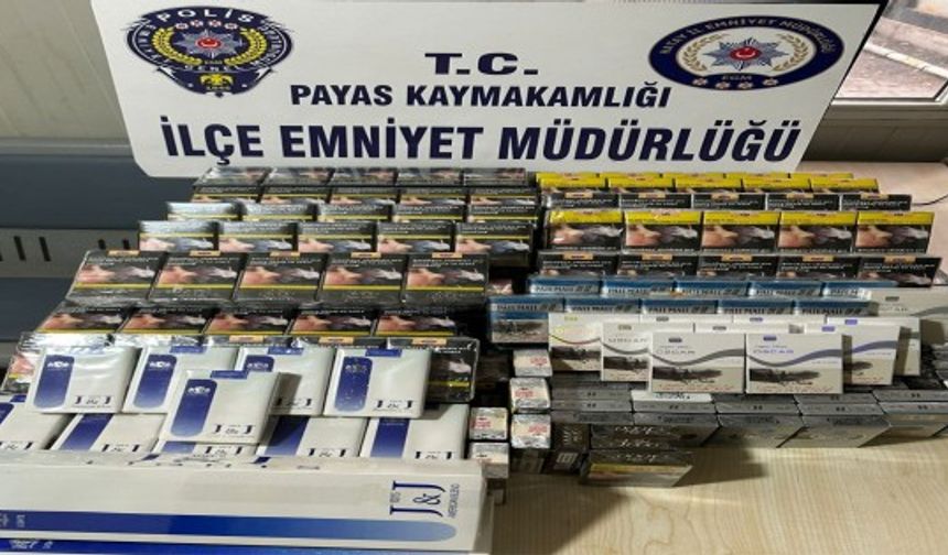 Payas’ta Gümrük Kaçağı Sigara Operasyonu