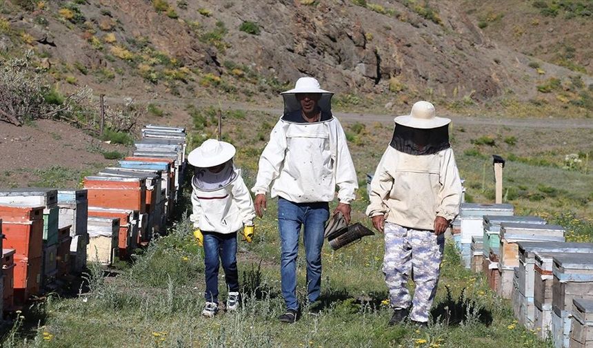 Organik bal ürettikleri dağlara çıkmak için oğlunun yaptığı elektrikli araçları kullanıyor