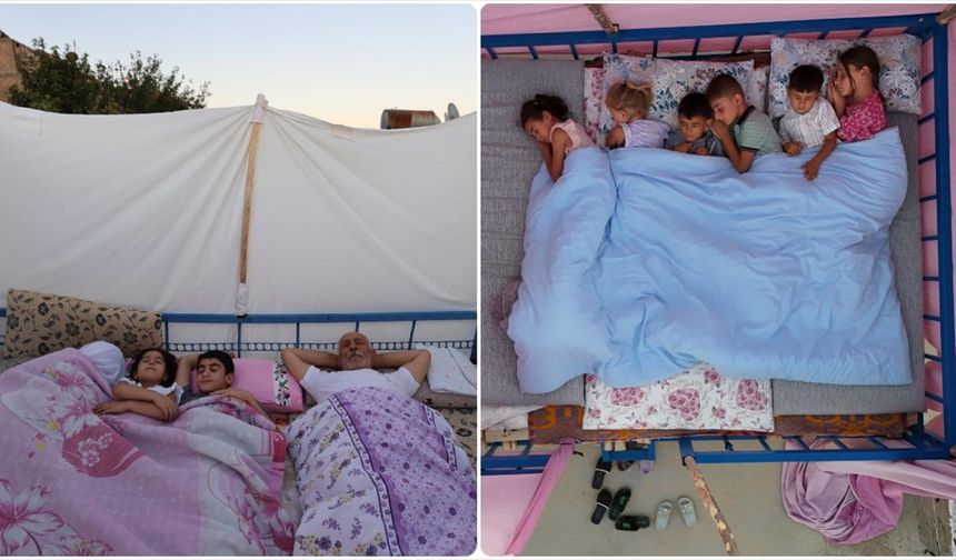 Mardin ve Batman'da sıcak havada 'dam palas' keyfi