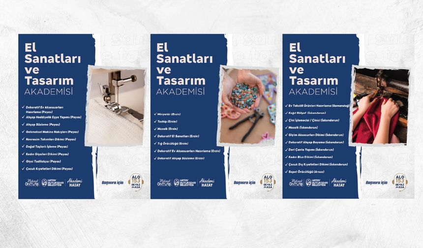 AKADEMİ HATAY’DA 6 FARKLI ALANDA YENİ KURSLAR BAŞLIYOR