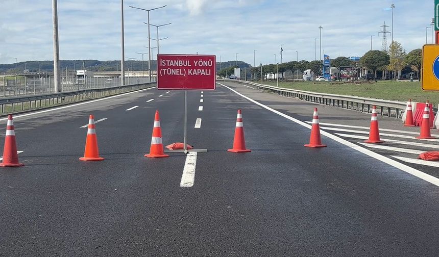 Bolu Dağı Tüneli İstanbul yönü, 31 Ekim'e kadar günde 5 saat kapatılacak