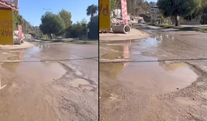 Kırıkhan’da Eski Devlet Hastanesi Önü Göle Döndü