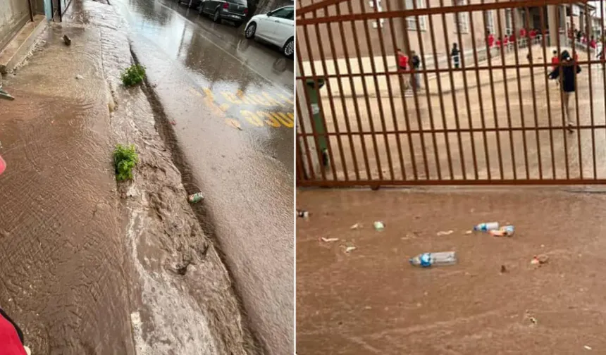 Kırıkhan’da Okul Önü Göle Döndü