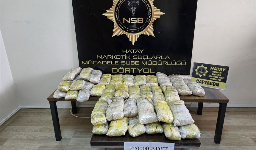 Hatay’da Tır Dorsesinde 220 Bin Uyuşturucu Hap Ele Geçirildi