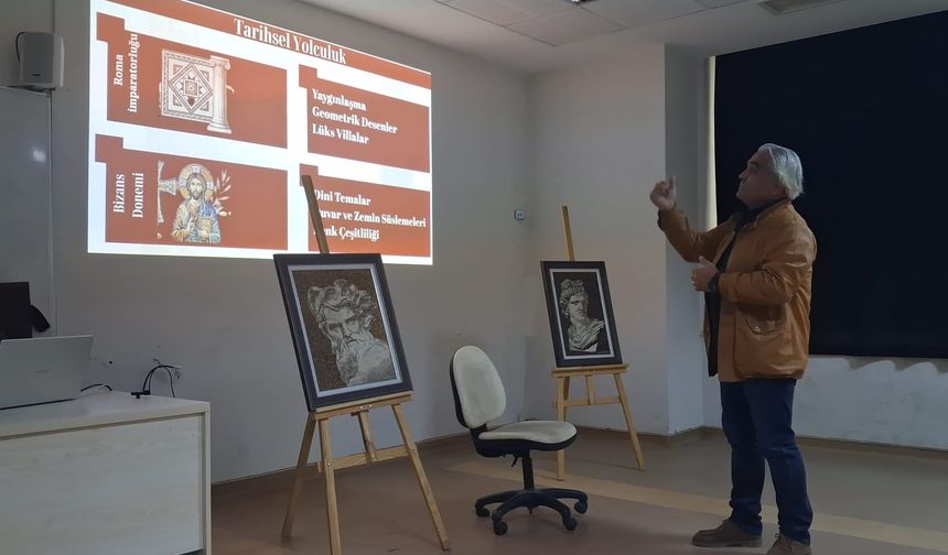 Antalya'da 'Doğadan Estetiğe: Müdahalesiz Mozaik' söyleşisi düzenlendi