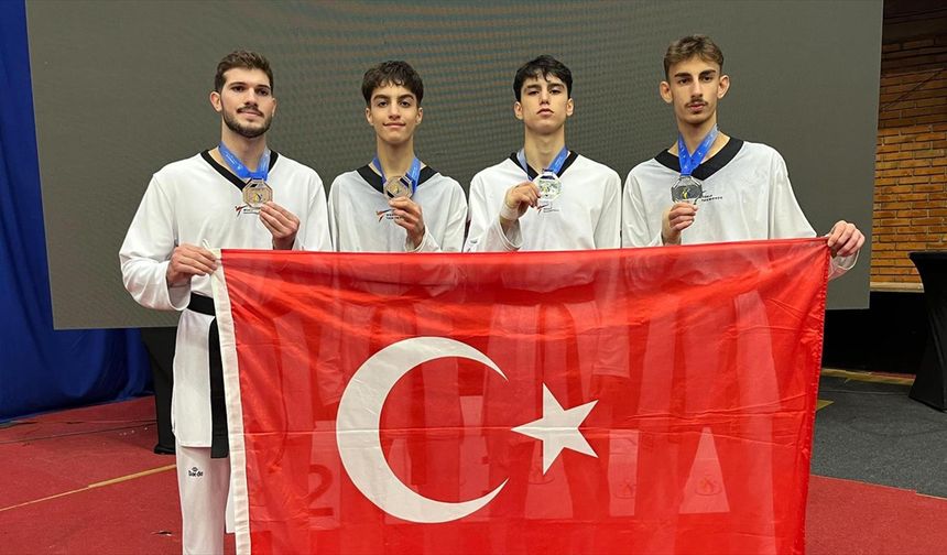 Milli tekvandocular, Ümitler Avrupa Şampiyonası'nda 4 madalya kazandı