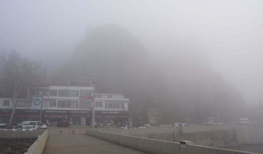 Çorum'da sis etkili oldu