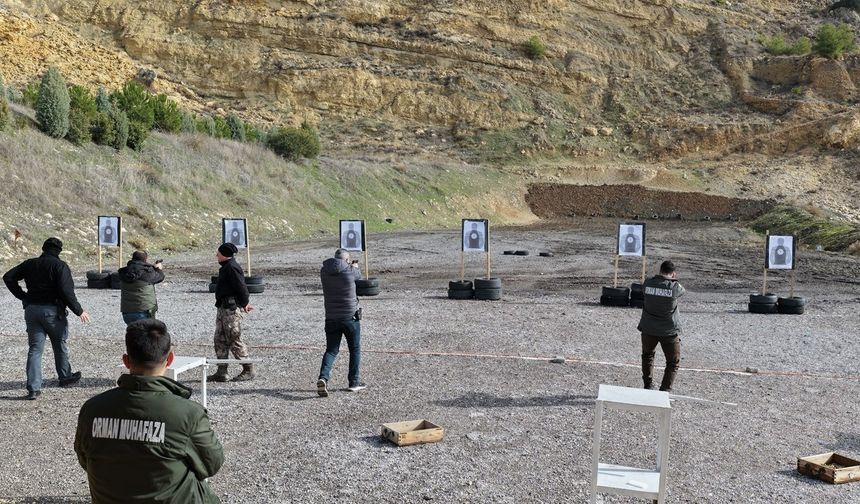Mersin'de orman muhafaza personeline atış eğitimi