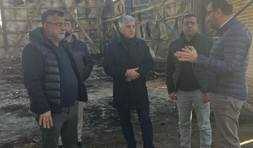 SGK İl Müdürü Bal'dan Yangın Mağduru Esnafa Destek