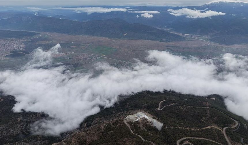 Çorum'da oluşan sis dronla görüntülendi