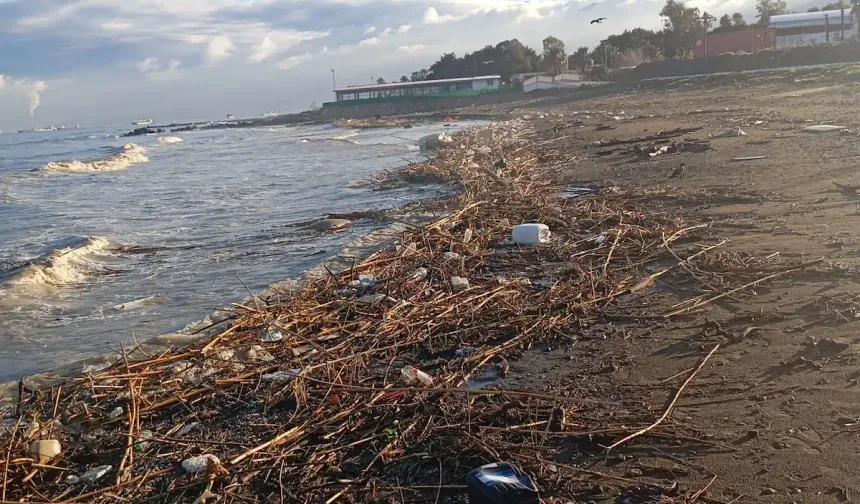 Yağış Sonrası Arsuz Sahili Atık İçinde Kaldı