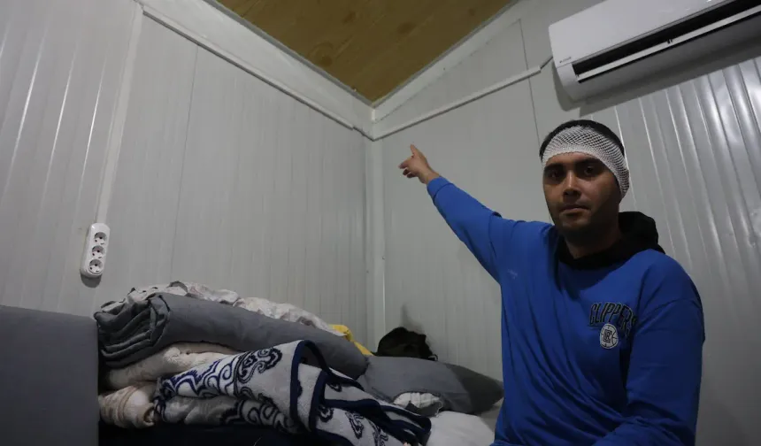 Hatay'da Konteyneri Delen Yorgun Mermi Kafasına İsabet Etti