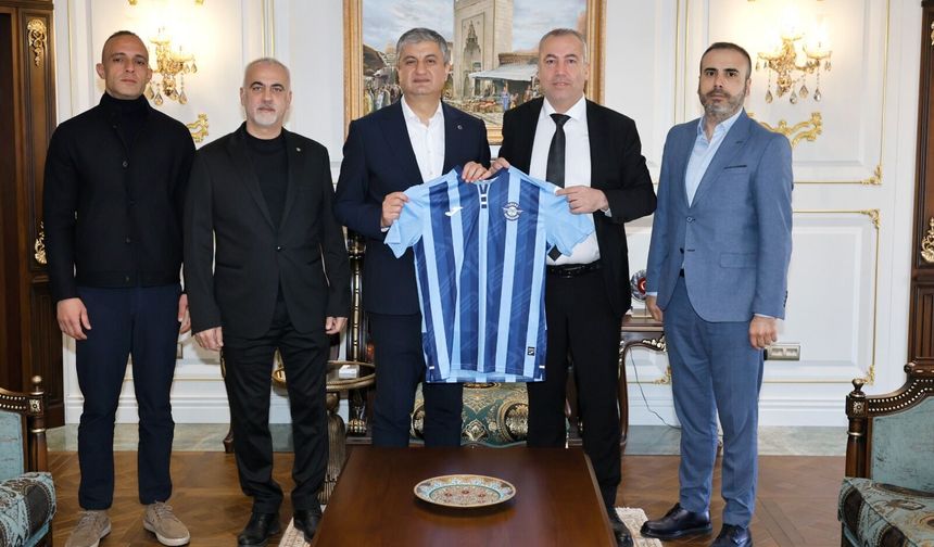Vali Yavuz, Adana Demirspor Kulüp Başkanı Zeybek'i kabul etti