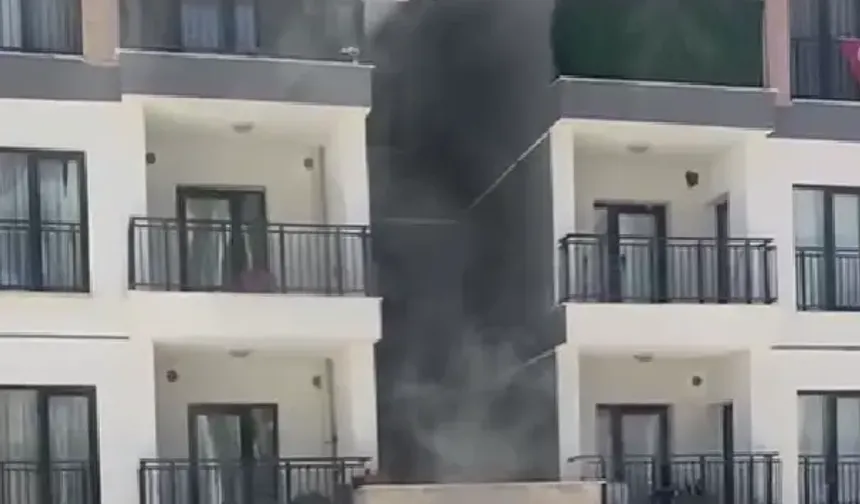 Gülderen TOKİ Konutlarında Korkutan Yangın!