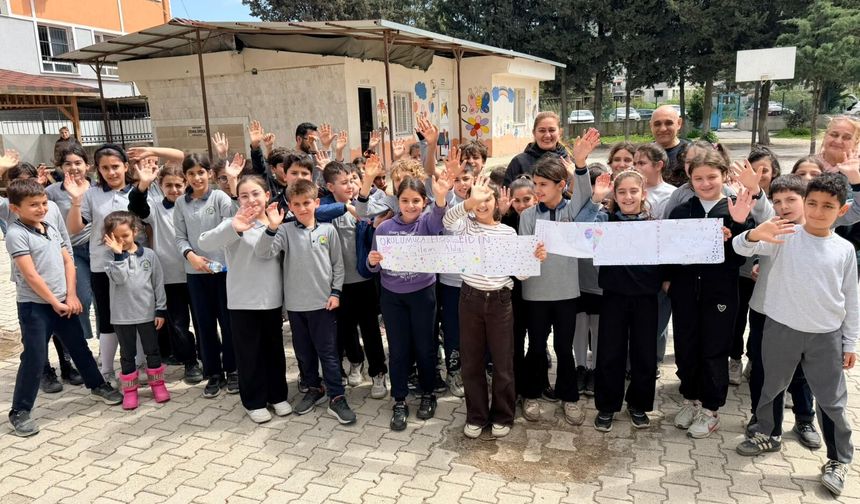 Turunçlu İlkokulu’na Hatay’ın Çilem Ablasından Sevindiren Destek