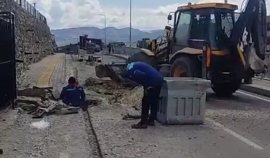 Dikmece TOKİ Konutlarında Yeni Yapılan  Asfalt Yol Kazılıyor!