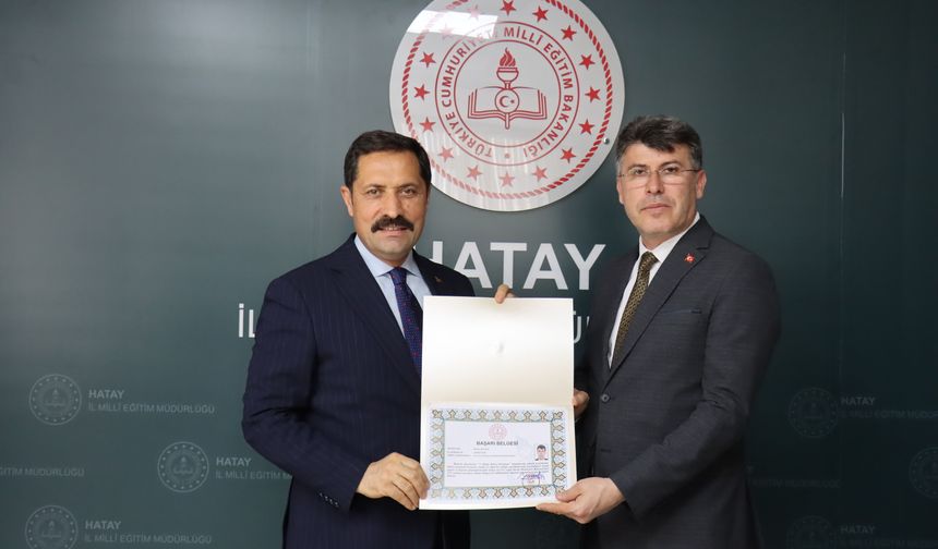 2. Hatay Robot Yarışması'nda Görev Alan Ekibe Başarı Belgesi