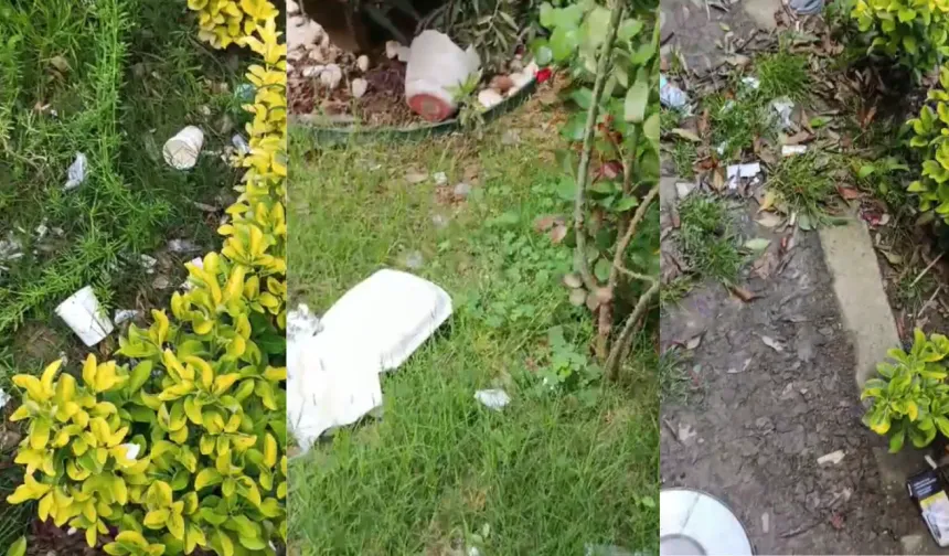 Topluma Örnek Olması Gereken Hatay Adliyesi'nde Çöp ve İzmarit Tepkisi