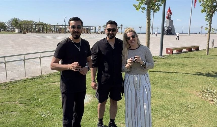 Hatay'da yamaç paraşütü atlayışında evlilik teklifi