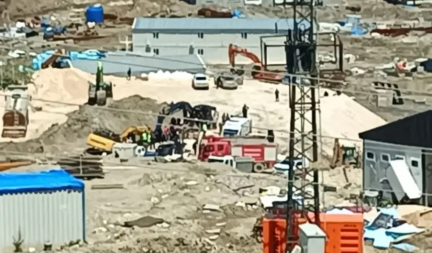 Koçören TOKİ Şantiyesinde Göçük: 1 İşçi Göçük Altında Kaldı!