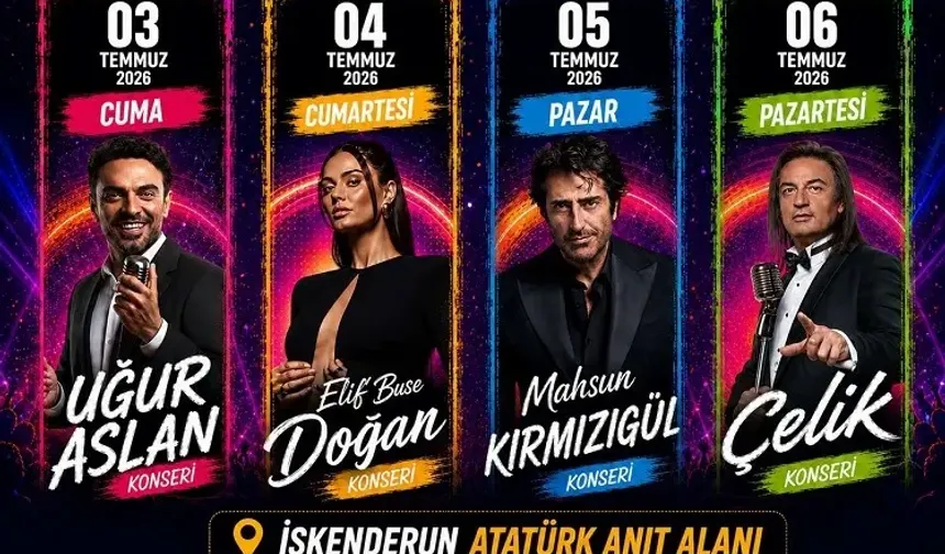 İskenderun'da Festival Coşkusu Başlıyor: Kimler Sahne Alıyor?