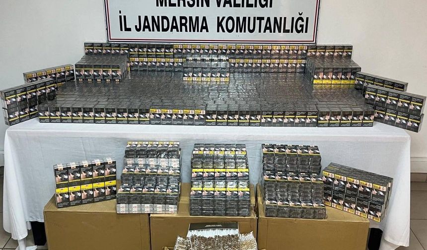 Mersin'de sigara kaçakçılığı iddiasıyla 2 şüpheli yakalandı
