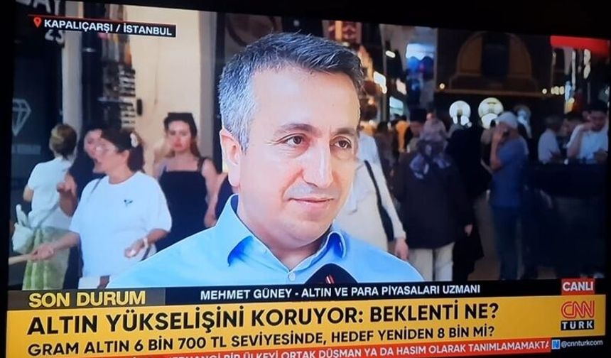 Hataylı Mehmet Güney’den CNN Türk’te Altın Piyasasına Işık Tutan Yorumlar