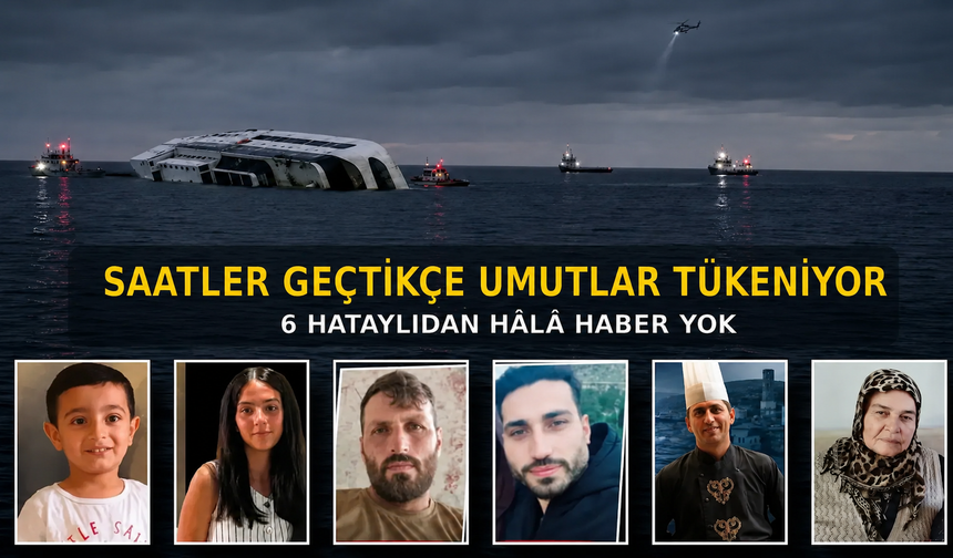 Saatler Geçtikçe Umutlar Tükeniyor: 6 Hataylıdan Hâlâ Haber Yok